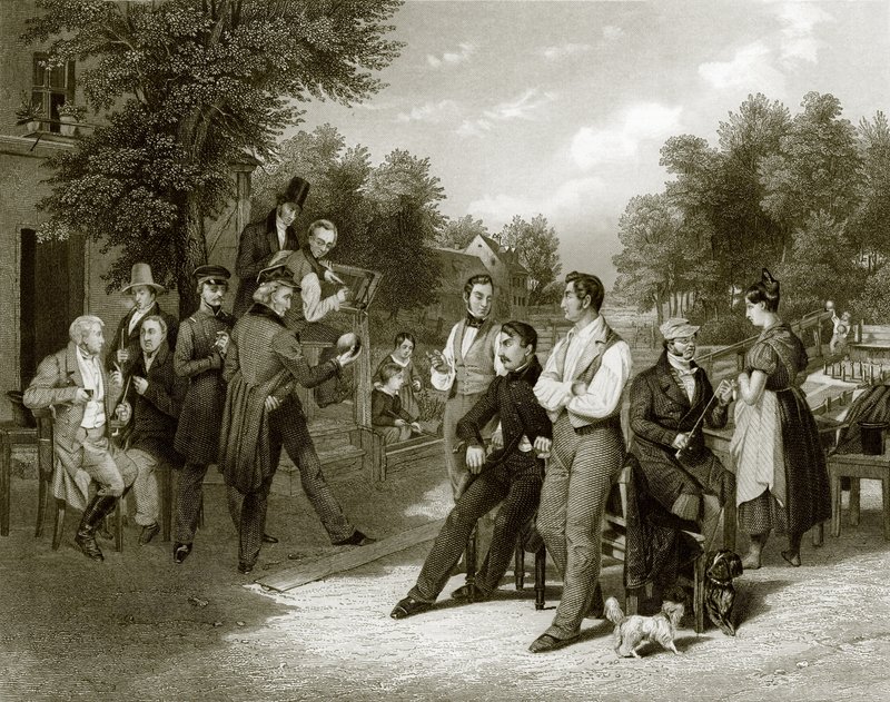 German Skittle Ground by English School