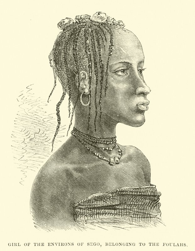 Girl from the environs of Sego, belonging to the Foulahs by English School