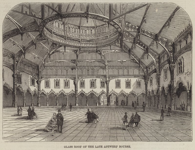 Glass Roof of the late Antwerp Bourse by English School