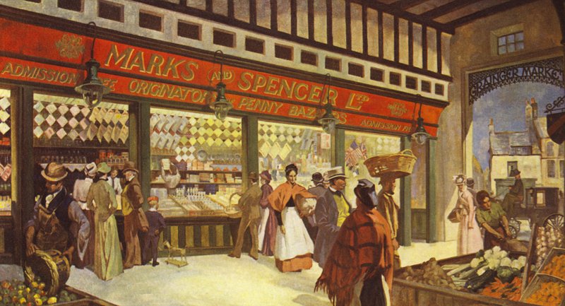Grainger Market Hall Bazaar Newcastle, Still Exists in Its Original Form, 1895 by English School