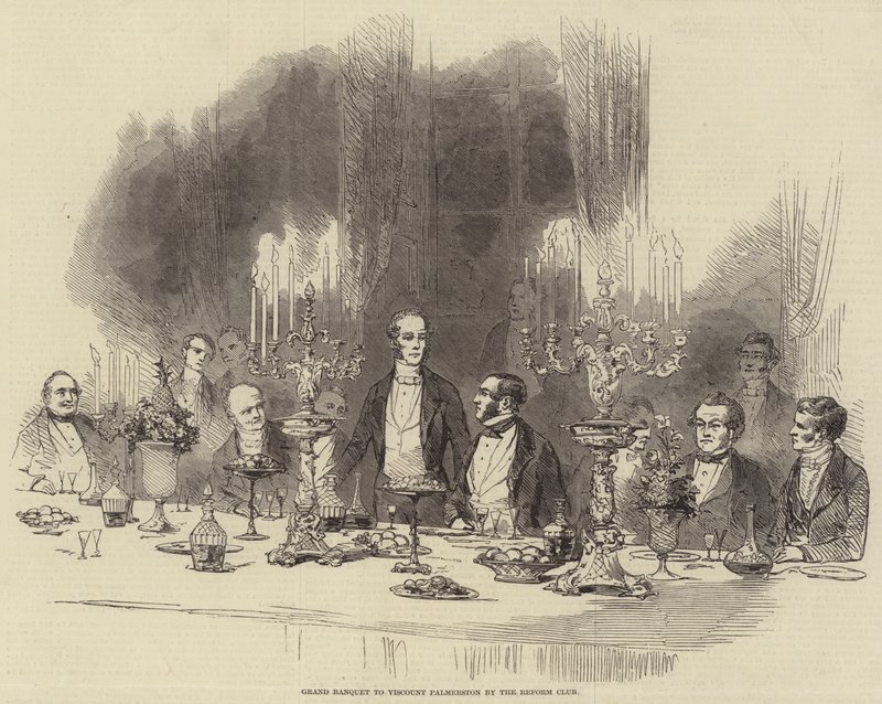 Grand Banquet to Viscount Palmerston by the Reform Club by English School
