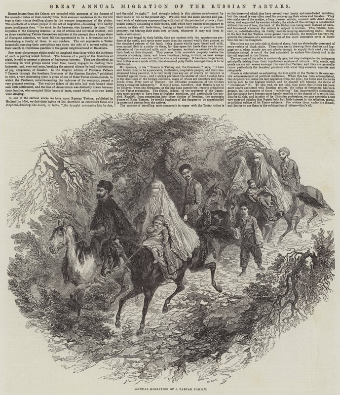 Great Annual Migration of the Russian Tartars by English School