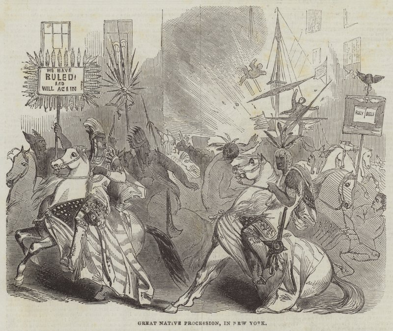 Great Native Procession, in New York by English School