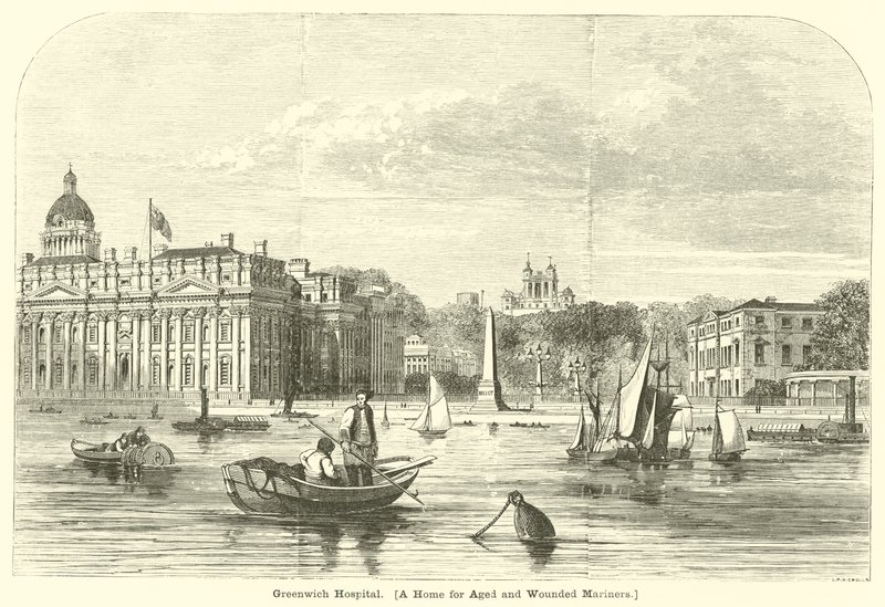 Greenwich Hospital, a Home for Aged and Wounded Mariners by English School