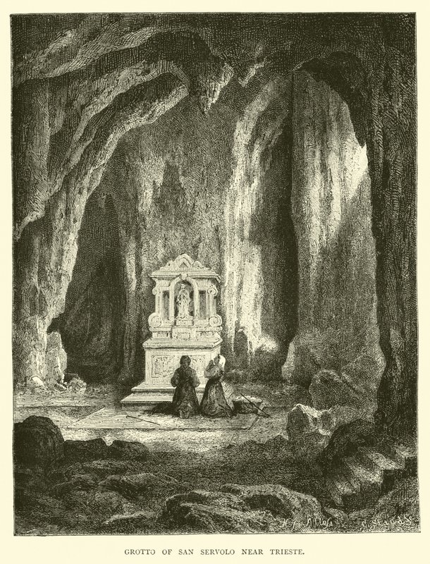 Grotto of San Servolo near Trieste by English School
