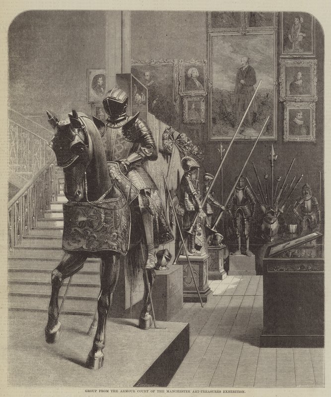 Group from the Armour Court of the Manchester Art-Treasures Exhibition by English School