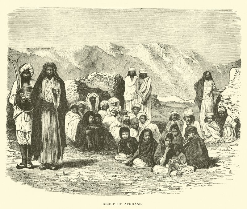 Group of Afghans by English School
