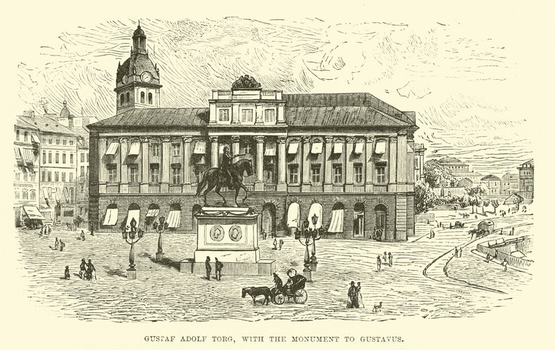 Gustaf Adolf Torg, with the Monument to Gustavus by English School