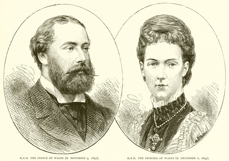 H.R.H. the Prince of Wales (B. November 9, 1841). H.R.H. the Princess of Wales (B. December 1, 1844) by English School