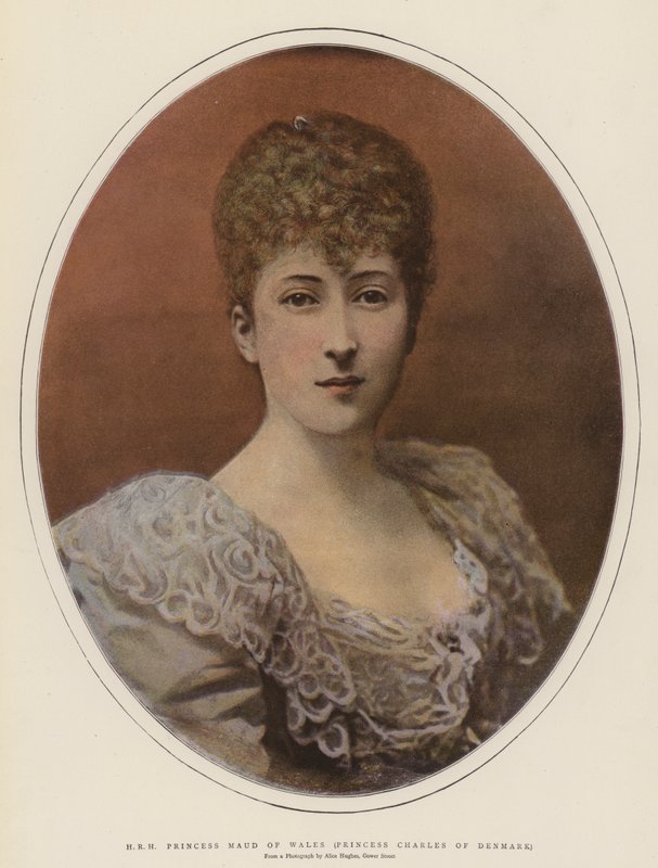 H R H Princess Maud of Wales, Princess Charles of Denmark by English School