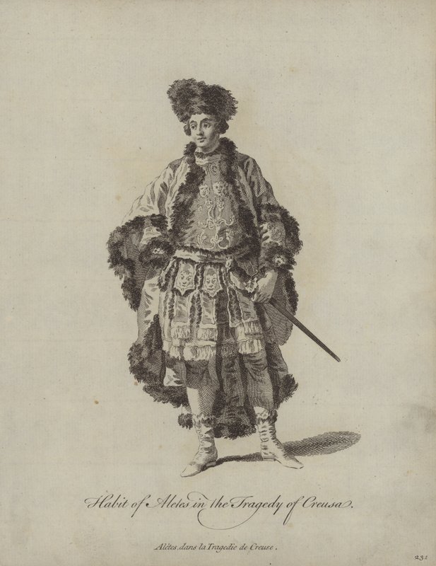Habit of Aletes in the Tragedy of Creusa by English School