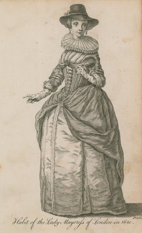 Habit of the Lady Mayoress of London in 1640 by English School
