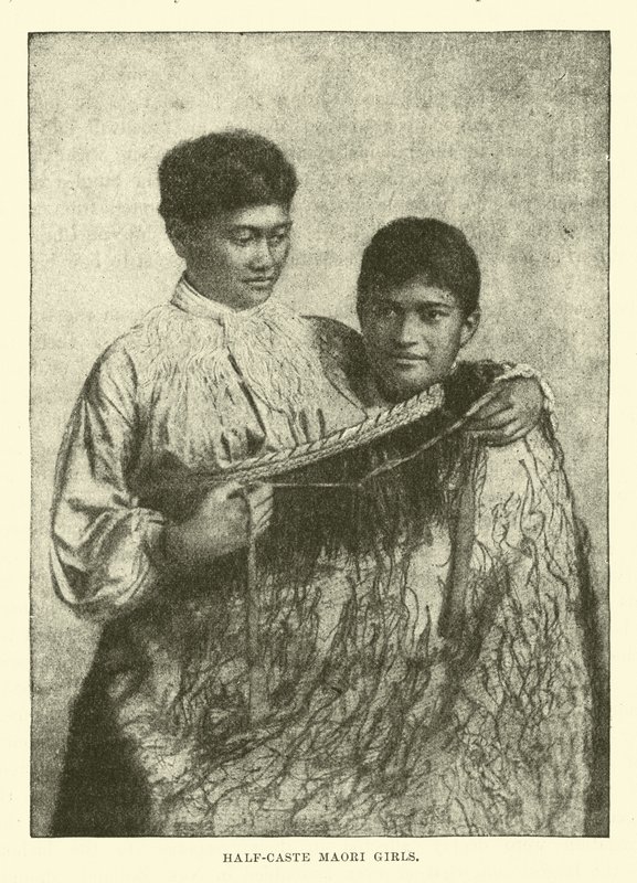 Half-Caste Maori Girls by English School