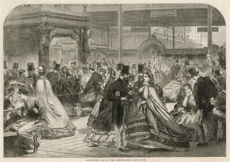 Half-Crown Day at the International Exhibition 1862 by English School