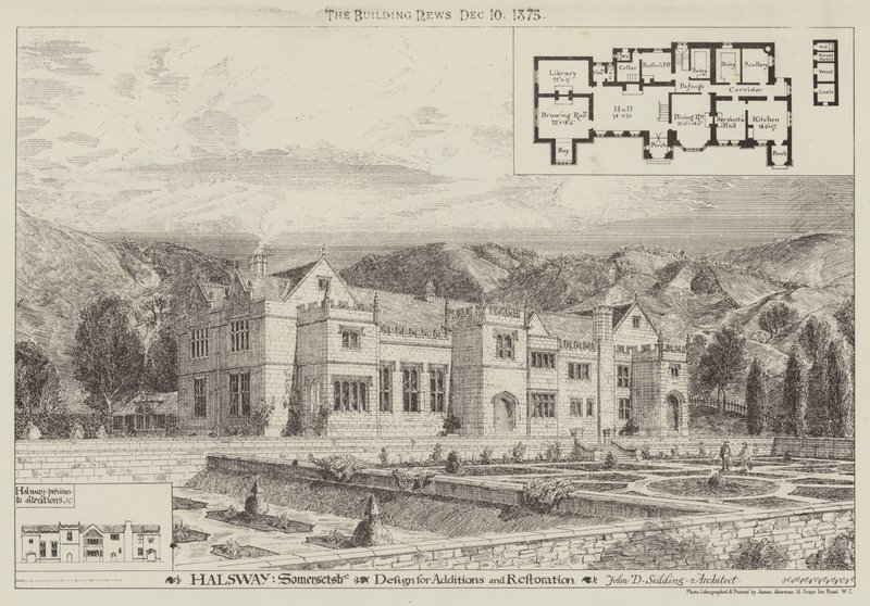 Halsway, Somersetshire, Design for Additions and Restoration by English School