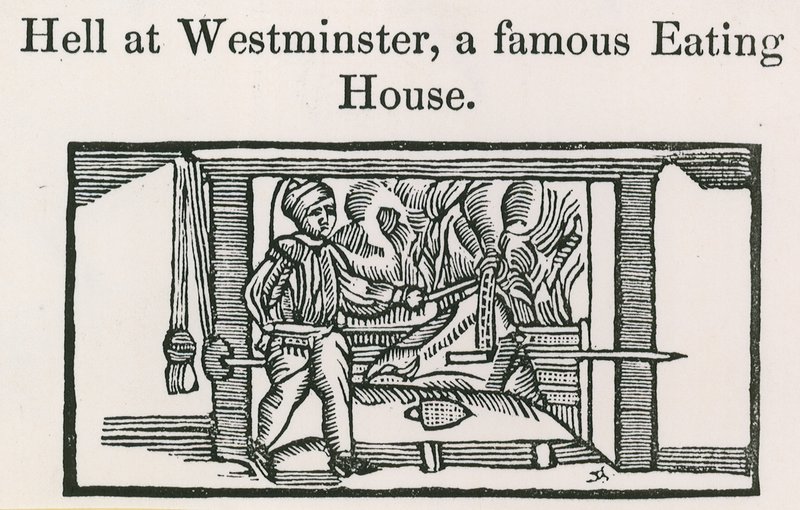Hell at Westminster, a Famous Eating House by English School