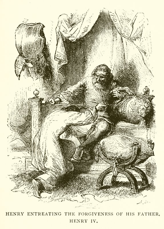 Henry Entreating the Forgiveness of His Father, Henry IV by English School
