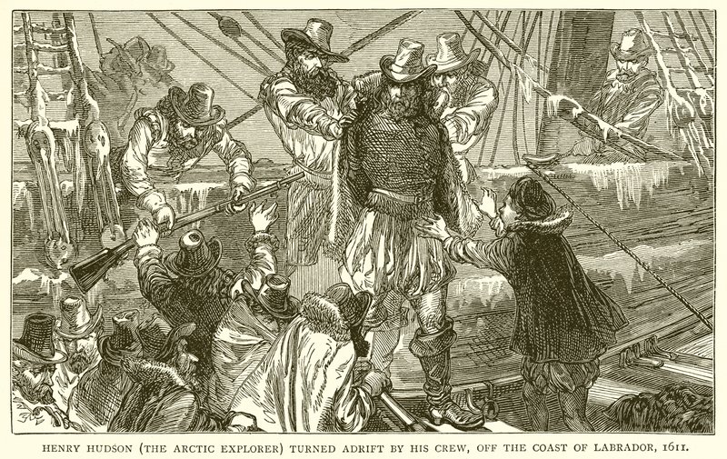 Henry Hudson (the Arctic Explorer) Turned Adrift by his Crew, off the Coast of Labrador, 1611 by English School