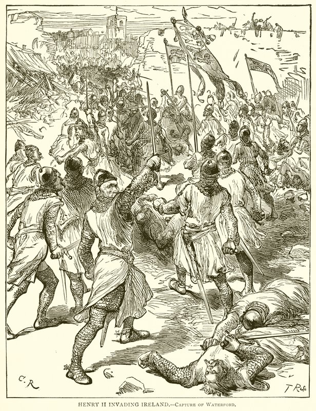 Henry II Invading Ireland by English School