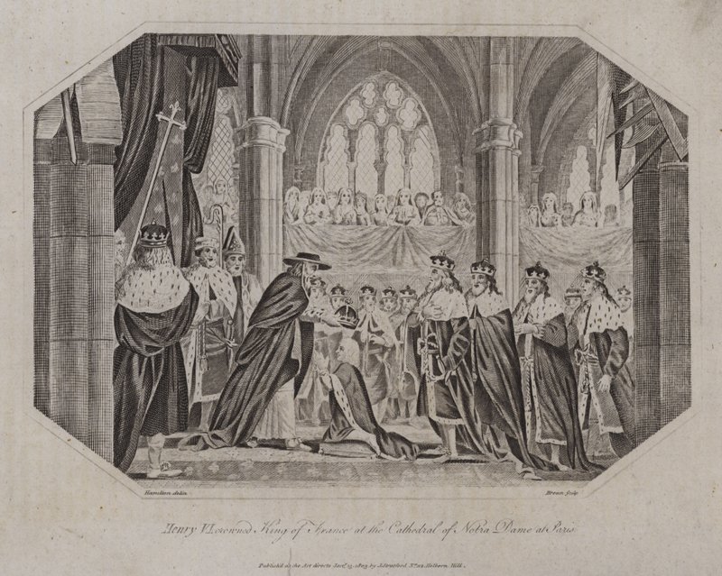 Henry VI Crowned King of France in the Cathedral of Notre Dame at Paris, 1431 by English School