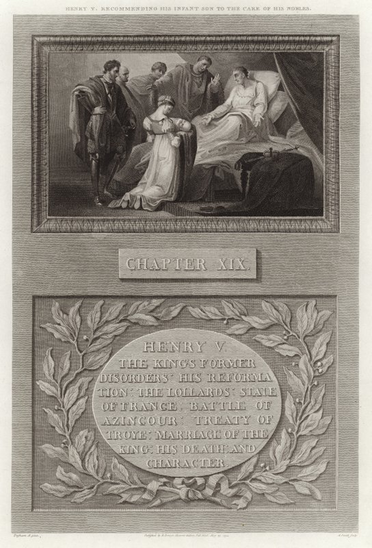 Henry V Recommending His Infant Son to the Care of His Nobles by English School