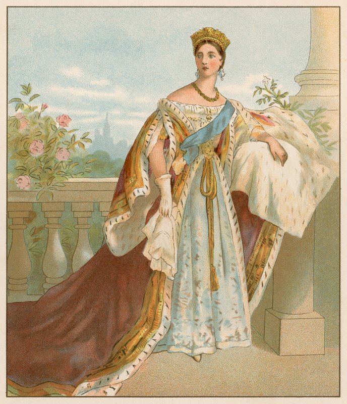 Her Majesty in her Coronation Robes by English School
