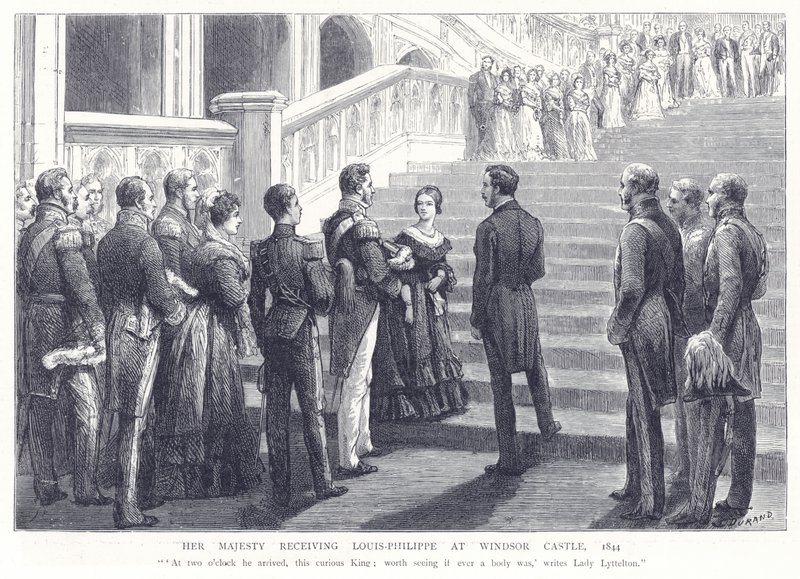 Her Majesty Receiving Louis-Philippe at Windsor Castle, 1844 by English School