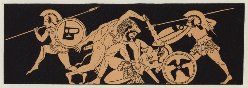 Hercules taking the girdle of Penthesilea, Queen of the Amazons by English School