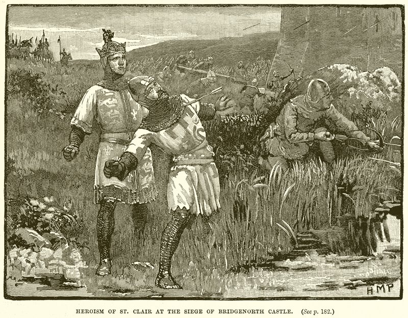 Heroism of St. Clair at the Siege of Bridgenorth Castle by English School