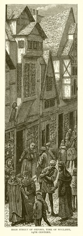 High Street of Oxford, Time of Wycliffe, 14th Century by English School