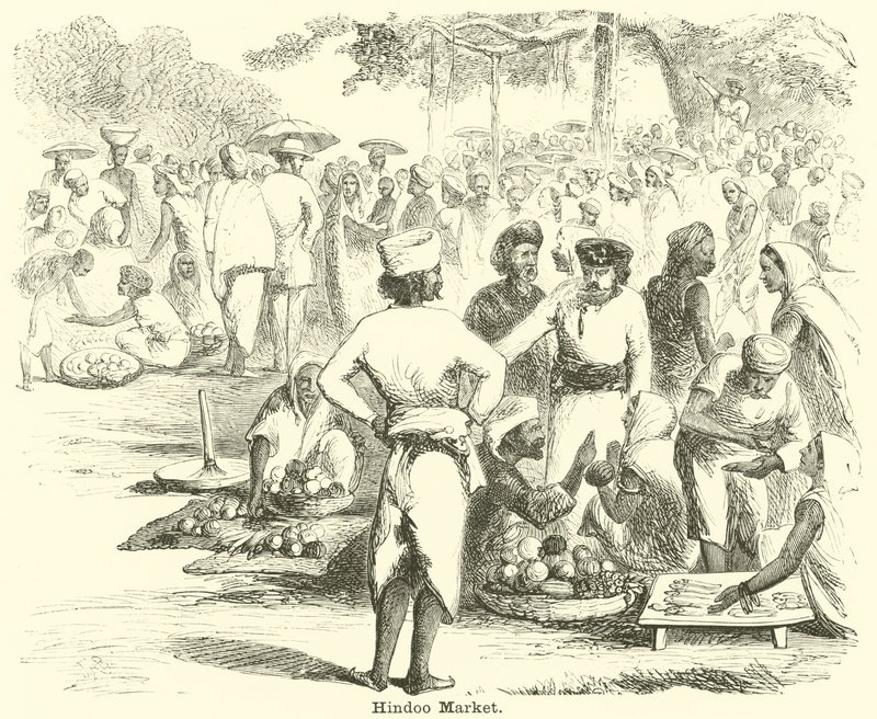 Hindoo Market by English School