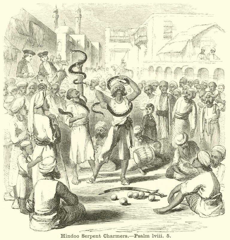 Hindoo Serpent Charmers by English School