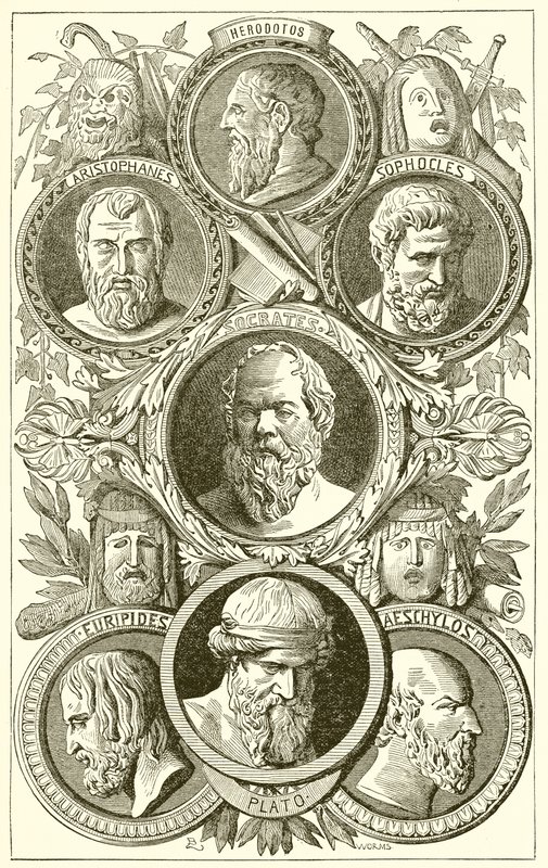 Historians, Philosophers, and Dramatists of Ancient Greece by English School