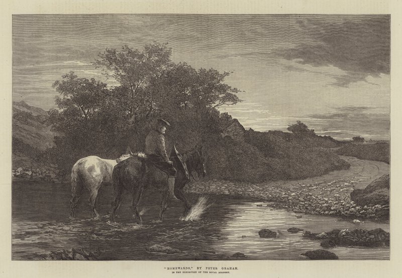 Homewards, in the Exhibition of the Royal Academy by English School