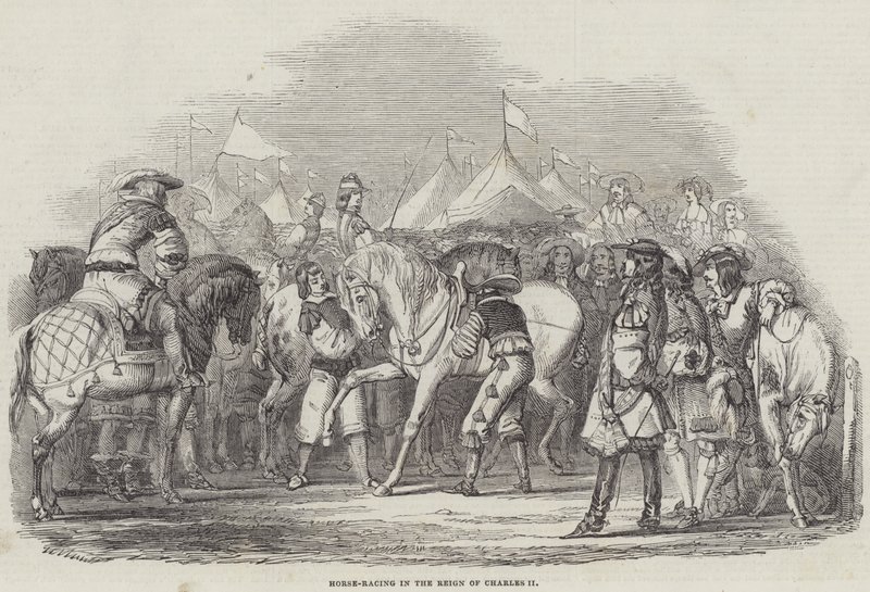 Horse-Racing in the Reign of Charles II by English School