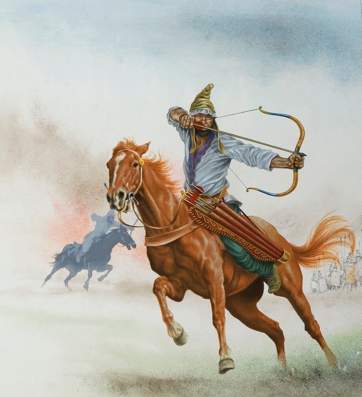 Horsemen from the Steppes by English School
