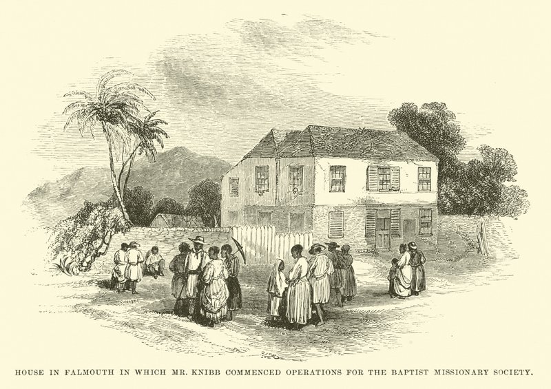 House in Falmouth Where Mr Knibb Commenced Operations for the Baptist Missionary Society by English School