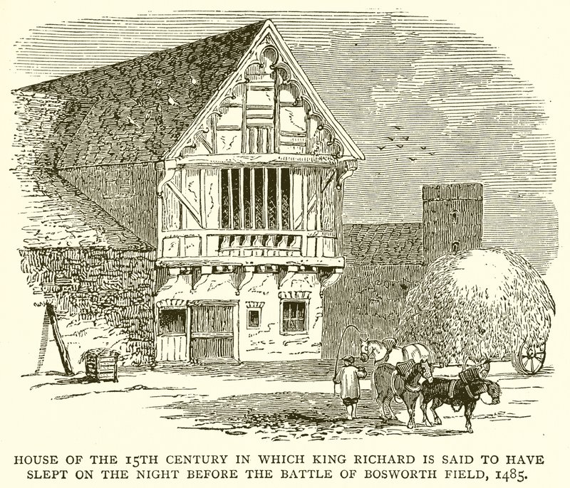 House of the 15th Century in which King Richard is said to have Slept on the Night before the Battle of Bosworth Field, 1485 by English School