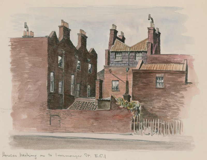 Houses backing onto Ironmonger Street, London by English School