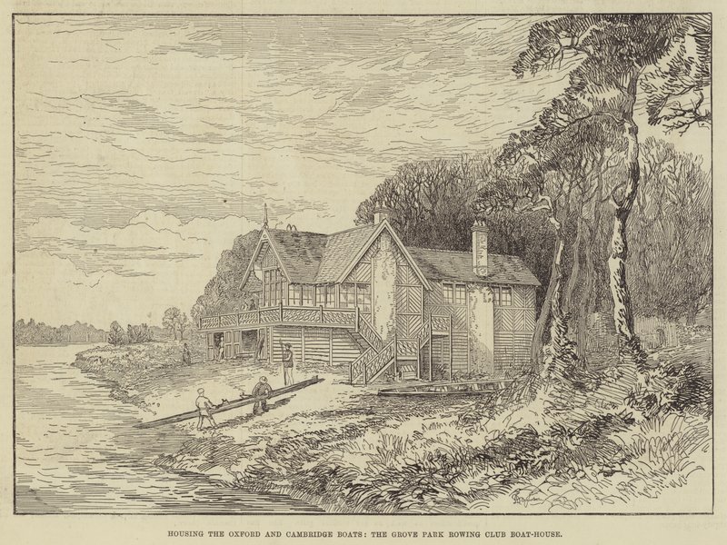 Housing the Oxford and Cambridge Boats, the Grove Park Rowing Club Boat-House by English School