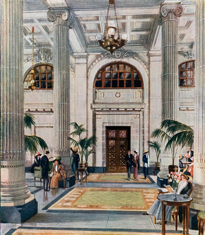 Hypostyle Hall of the New Midland Adelphi Hotel, Liverpool by English School