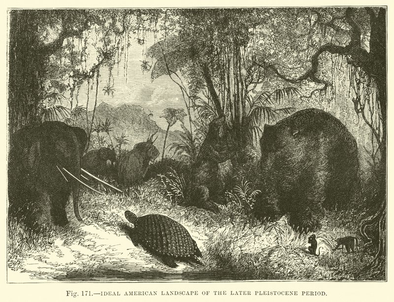 Ideal American Landscape of the Later Pleistocene Period by English School