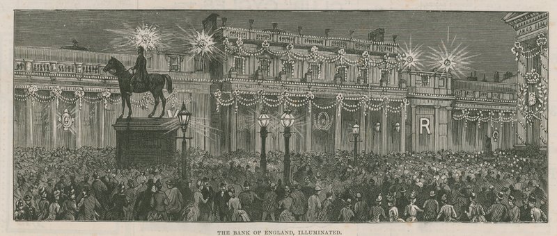 Illuminations Adorning the Bank of England by English School