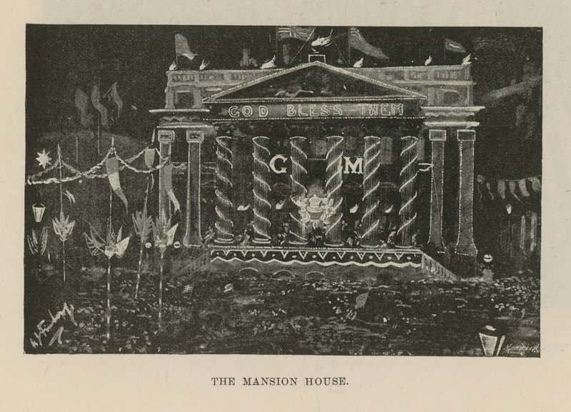 Illuminations and Decorations Adorn the Mansion House by English School
