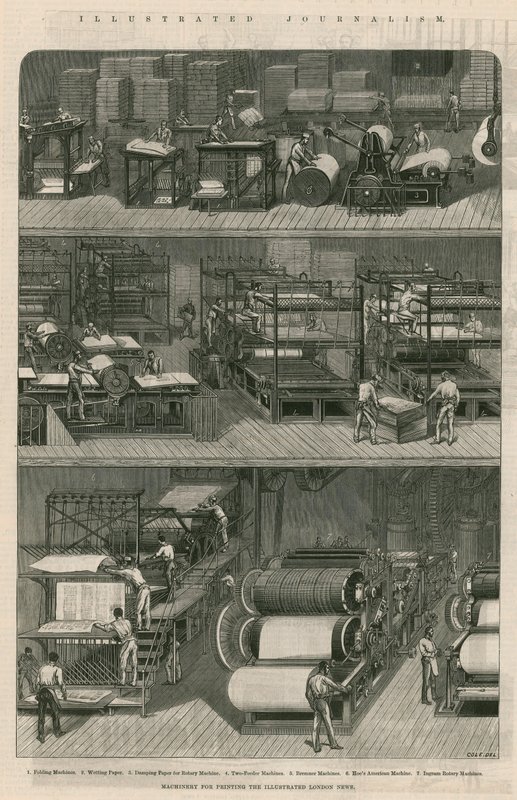 Illustrated Journalism: Machinery for printing the Illustrated London News by English School