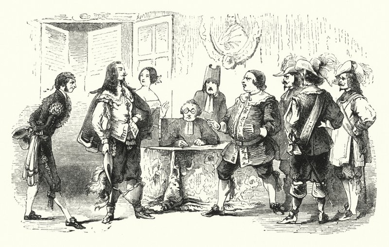 Illustration for The Barber of Seville by Rossini by English School