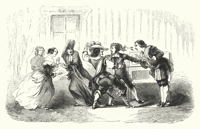Illustration for The Barber of Seville by Rossini by English School