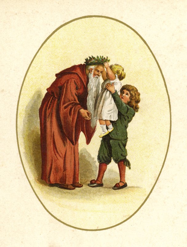 Illustration for The Coming of Father Christmas by English School