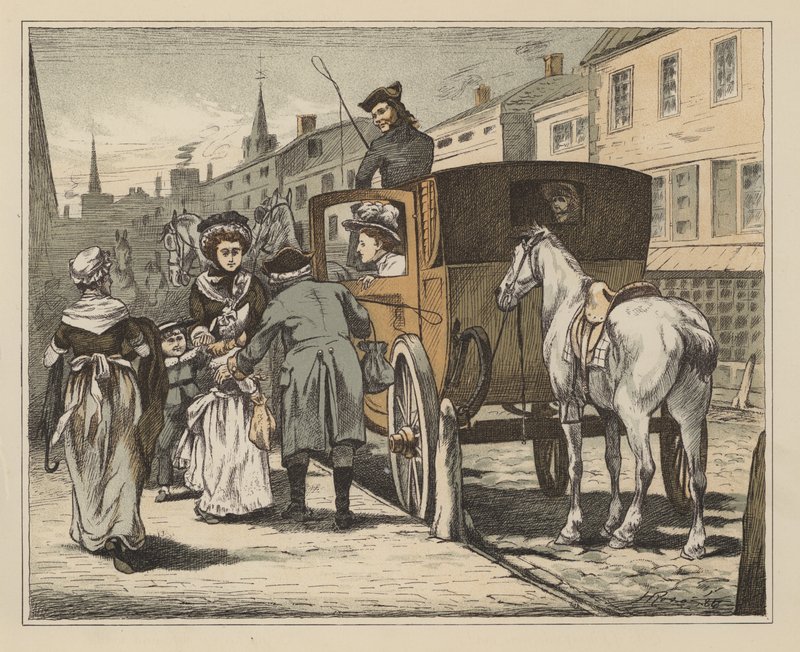 Illustration for The Diverting History of John Gilpin by William Cowper by English School