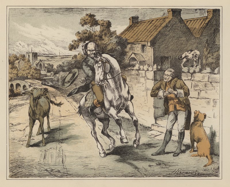 Illustration for The Diverting History of John Gilpin by William Cowper by English School